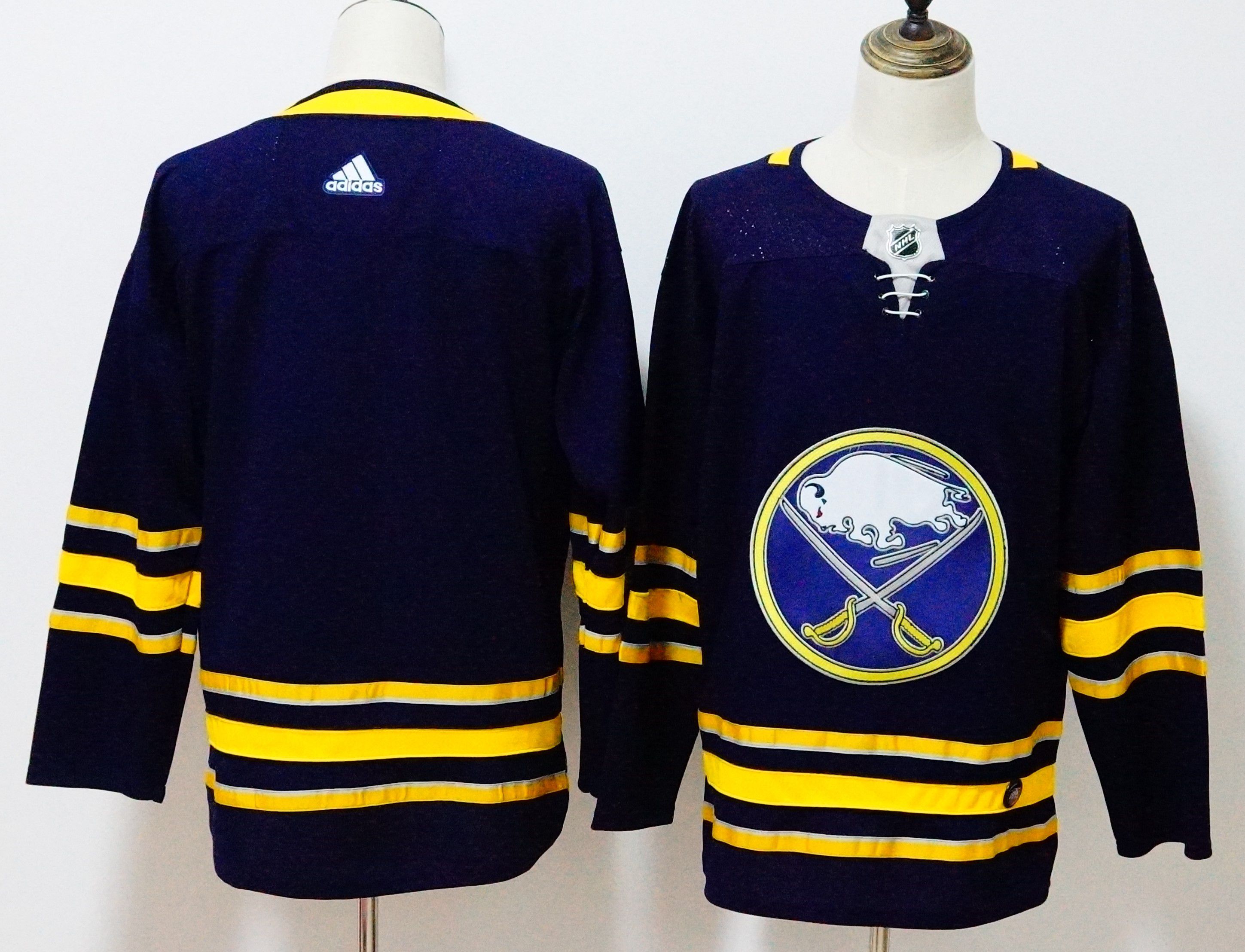Men Buffalo Sabres Blank Blue Hockey Stitched Adidas NHL Jerseys